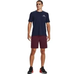 Under Armour Rush Energy Short Sleeve Homme Bleu Foncé -Salomon Vetements Boutique main 1366138 410 2 1 7059