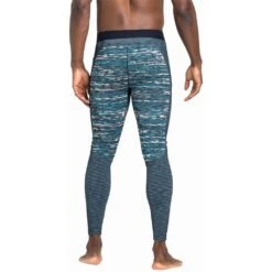 Odlo Blackcomb Eco Base Layer Bottom Long Homme Noir -Salomon Vetements Boutique main 188552 20836 Model Back Crop 1 1ac9