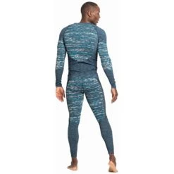 Odlo Blackcomb Eco Base Layer Bottom Long Homme Noir -Salomon Vetements Boutique main 188552 20836 Model Back FullBody 1 e148