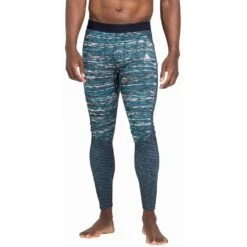 Odlo Blackcomb Eco Base Layer Bottom Long Homme Noir -Salomon Vetements Boutique main 188552 20836 Model Front Crop 1 34df