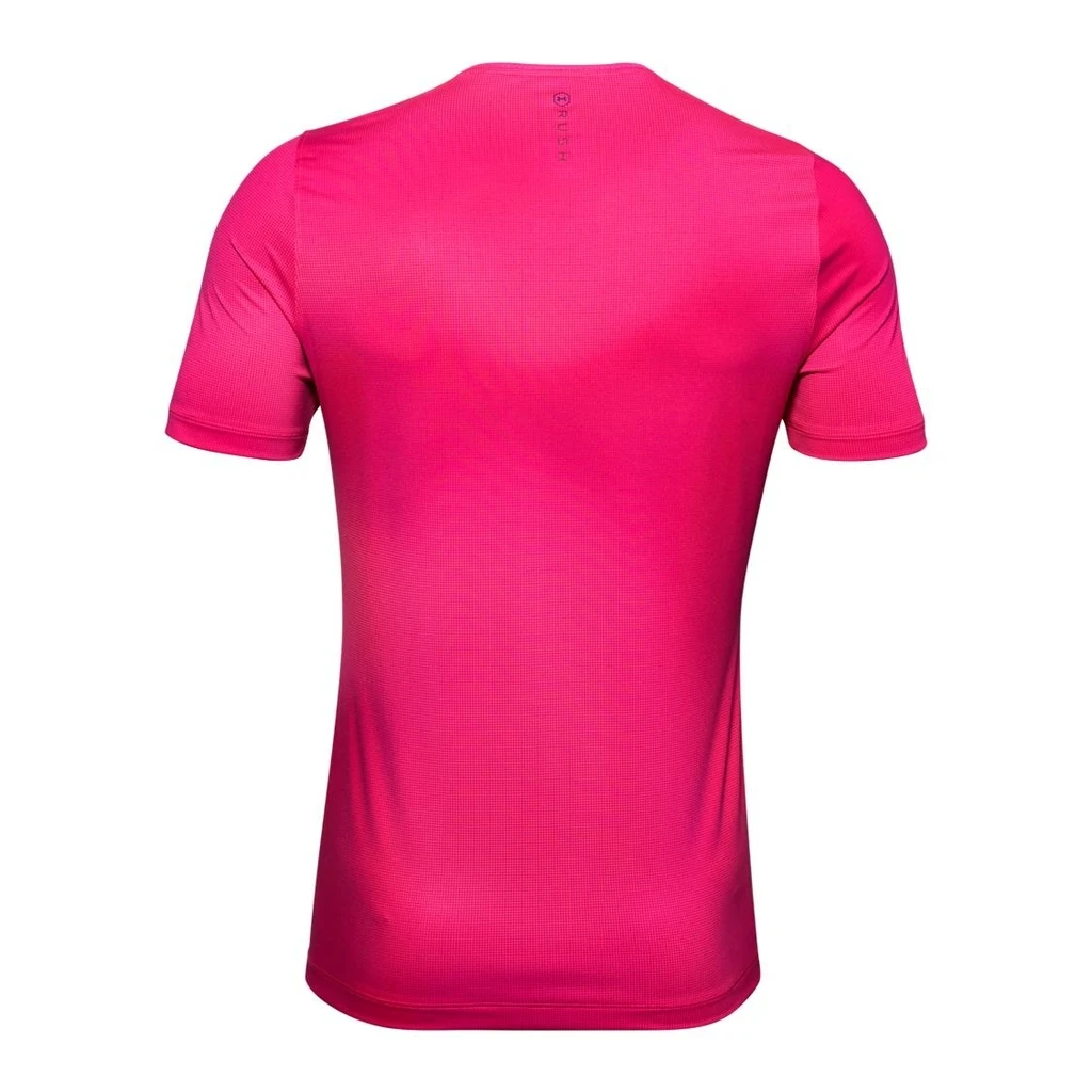 Under Armour HeatGear Rush Fitted Short Sleeves Printed Homme Rose 2 Under Armour HeatGear Rush Fitted Short Sleeves Printed Homme Rose – Image 2