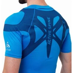 Odlo T-Shirt Short Sleeve Crew Neck Active Spine Homme -Salomon Vetements Boutique main 313272 20865 Model Detail Crop 1 1f24