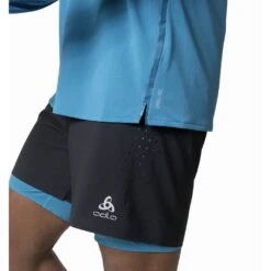 Odlo T-Shirt Manches Longues Zeroweight Chill-Tech Homme Bleu Ciel -Salomon Vetements Boutique main 313882 21024 Model Detail Crop 1 96e7