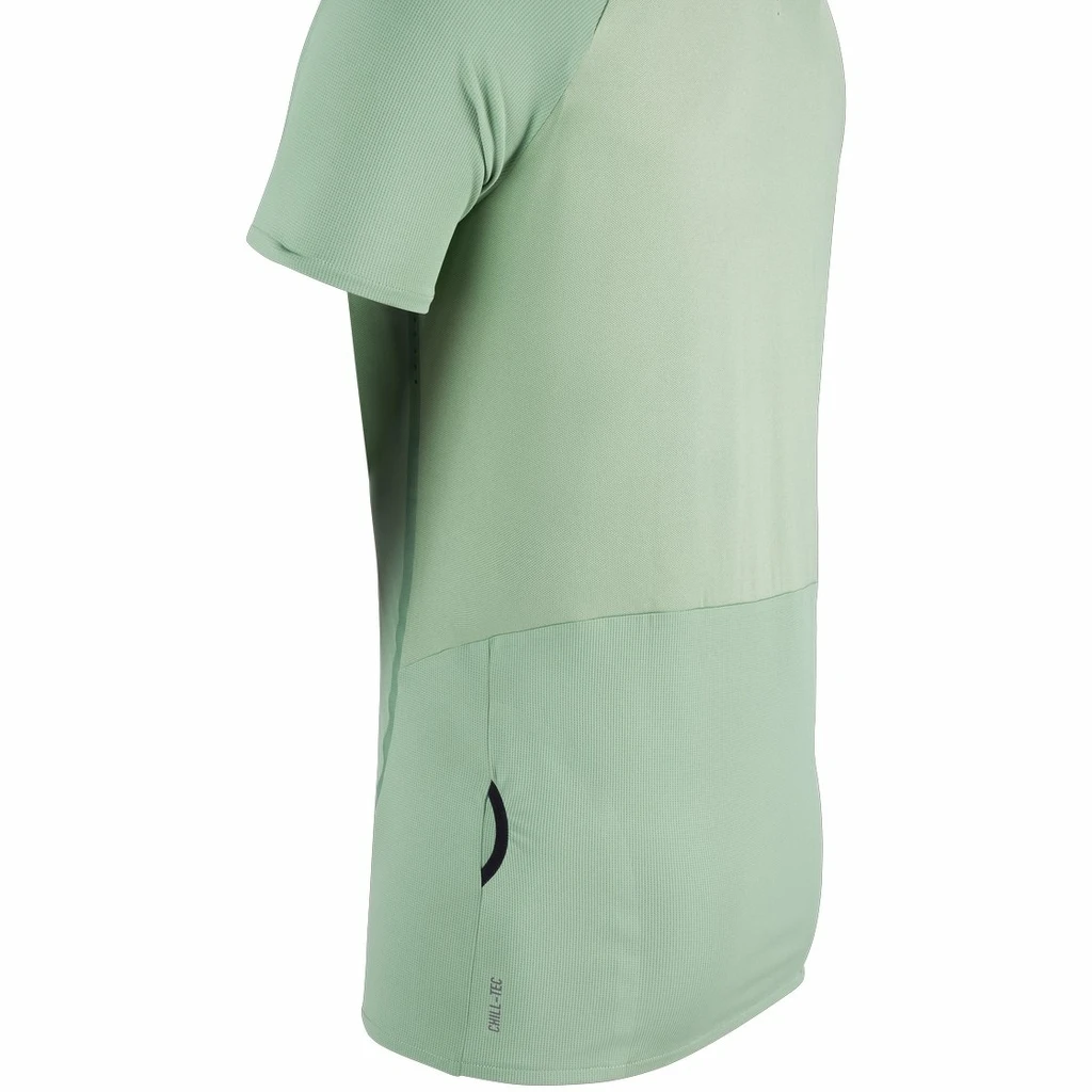 Odlo T-Shirt Manches Courtes 1.2 Zip Axalp Trail Homme Vert 3 Odlo T-Shirt Manches Courtes 1.2 Zip Axalp Trail Homme Vert – Image 3