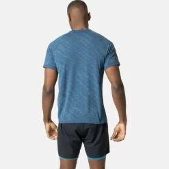 Odlo T-Shirt Manches Courtes Zeroweight Ceramic Homme Bleu -Salomon Vetements Boutique main 313972 20875 Model Back Crop 1 b43b