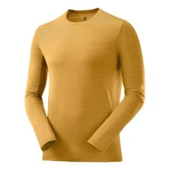 Salomon XA Long Sleeve T-Shirt Homme Jaune Moutarde
