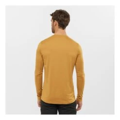 Salomon XA Long Sleeve T-Shirt Homme Jaune Moutarde -Salomon Vetements Boutique main 322090 206416 3 6f14