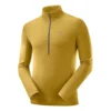 Salomon Outline Half Zip Mid Homme Jaune Moutarde