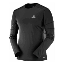 Salomon Agile Long Sleeve T-Shirt Homme Noir