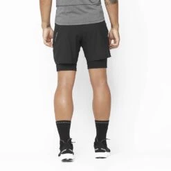 Salomon Cross Twinskin Homme -Salomon Vetements Boutique main LC1868600 1 MOD crosstwinskinshorts deepblack run m a77e
