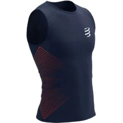 Compressport Performance Tank Homme Bleu Marine