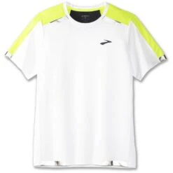 Brooks Running Run Visible Short Sleeve Homme Blanc