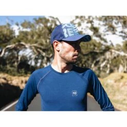 Compressport Training Tshirt Long Sleeve Homme Bleu -Salomon Vetements Boutique main training tshirt ls dark blue 1 1 f86a