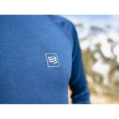 Compressport Training Tshirt Long Sleeve Homme Bleu -Salomon Vetements Boutique main training tshirt ls dark blue 2 1 8570